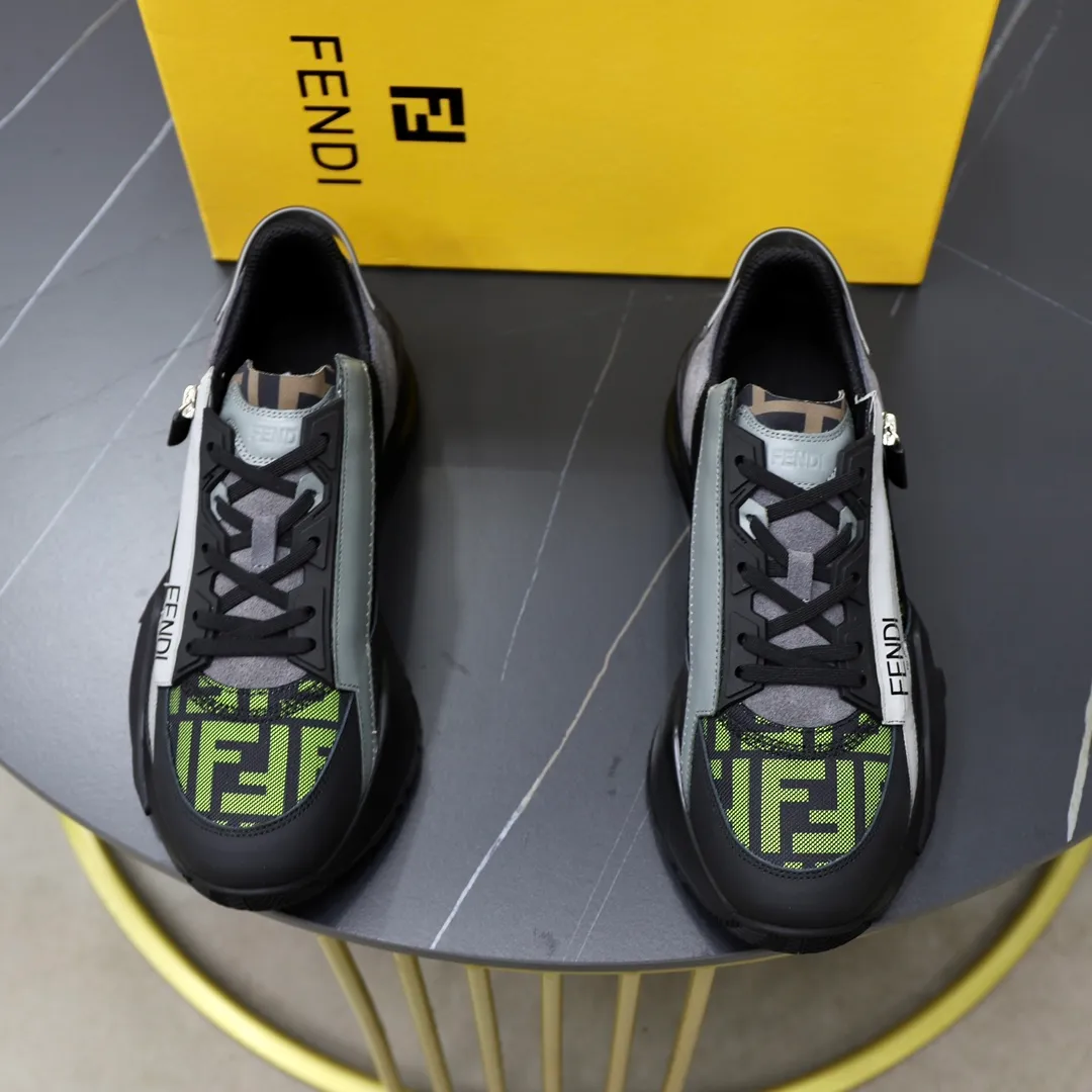 Men's shoes 280🔥 Brand: FENDI Size: 38-44 (45, 46 customized) Grade: Original quality High version Material: Imported cowhide stitching brand cloth ➕ High-quality and comfortable lining Original lightweight non-slip outsole Style category: Travel Fashion casual shoes Versatile trend
